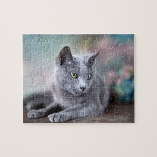 Russian Blue Jigsaw Puzzle (Horizontal)