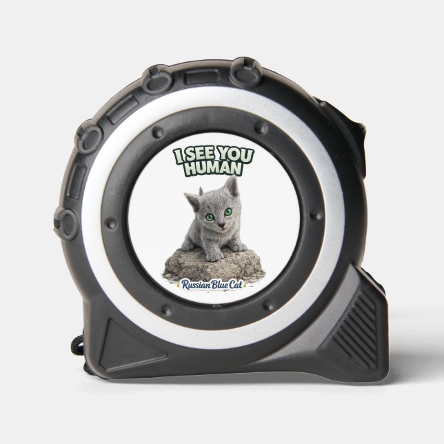 Russian Blue Kitten Tape Measure (Front)