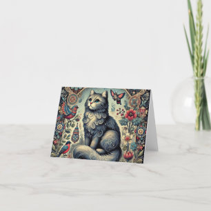 Russian Blue Letterpress Thank You Card