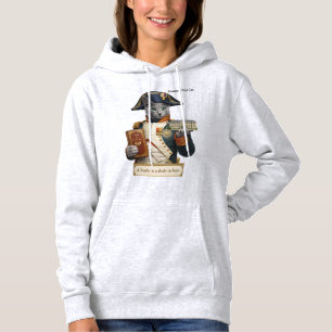 Russian Blue Napoleon Bonaparte Cat Hoodie
