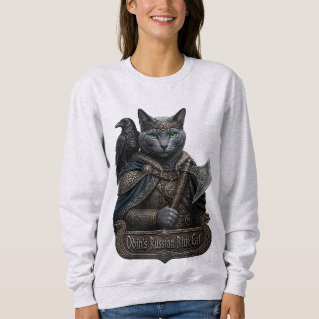 Russian Blue Noble Odin’s Cat Sweatshirt (Front)