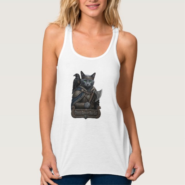 Russian Blue Noble Odin’s Cat Tank Top (Front)