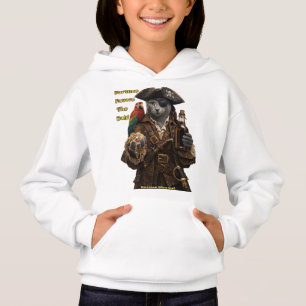 Russian Blue Pirate Cat – Fortune Favors The Bold Hoodie