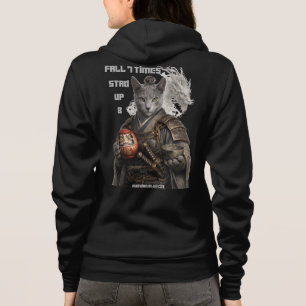 Russian Blue Samurai Cat  Hoodie