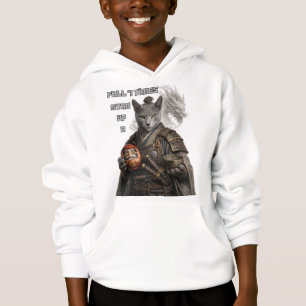 Russian Blue Samurai Cat Hoodie