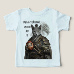 Russian Blue Samurai Cat Toddler T-shirt