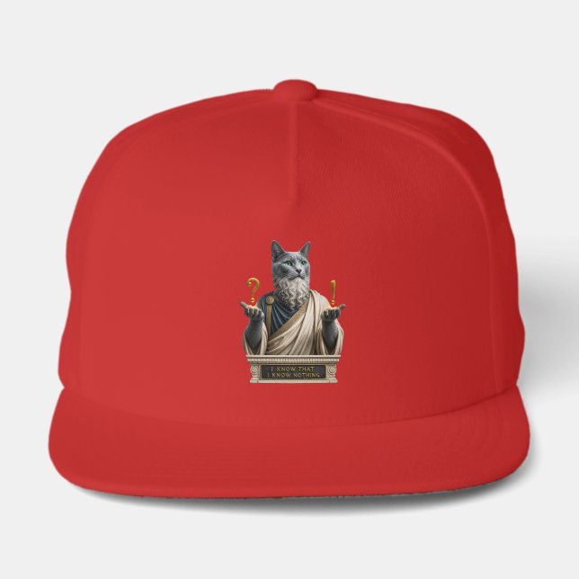 Russian Blue Socrates Cat Snap Back Hat (Front)