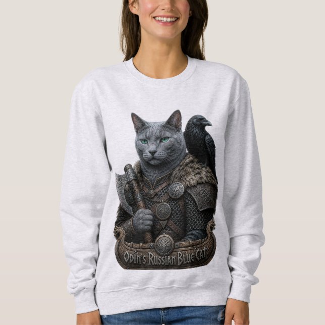 Russian Blue Veteran Odin’s Cat Sweatshirt (Front)