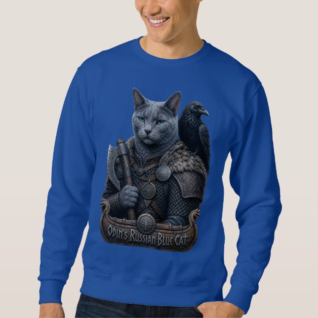Russian Blue Veteran Odin’s Cat Sweatshirt (Front)