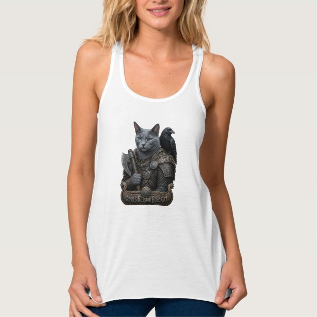 Russian Blue Veteran Odin’s Cat Tank Top (Front)