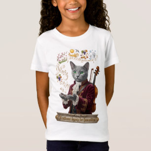 Russian Blue Vivaldi Cat: A Vibrant Legacy T-Shirt