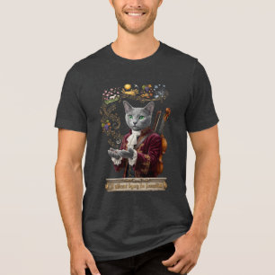 Russian Blue Vivaldi Cat: A Vibrant Legacy Tri-Blend Shirt