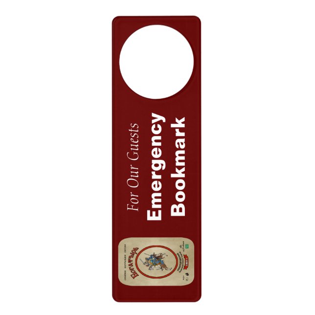 Russian Bogatyr Beer Emergency Bookmark Door Hanger (Front)