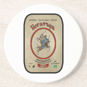 Russian Bogatyr Beer Sandstone Coaster