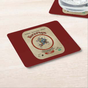 Russian Bogatyr Beer Square Paper Coaster
