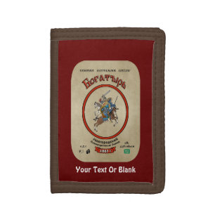 Russian Bogatyr Beer Trifold Wallet