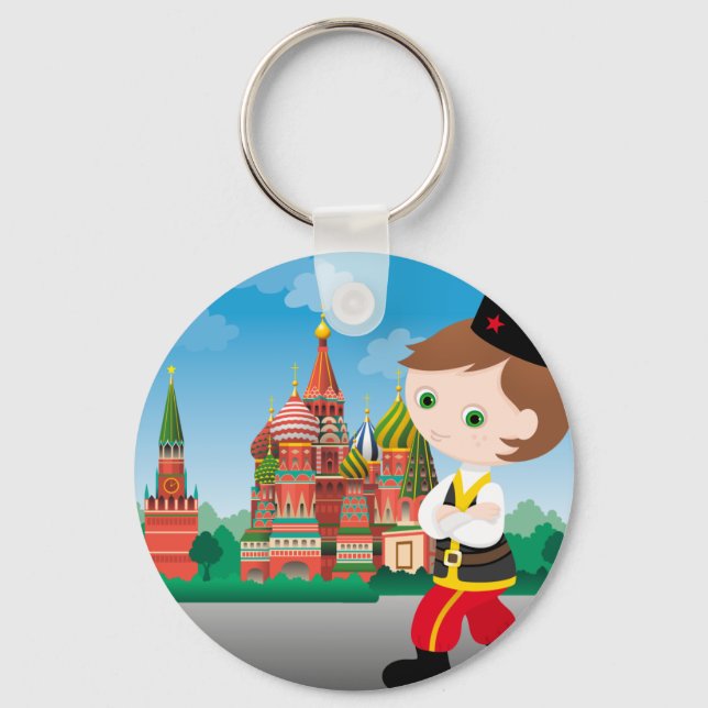 Russian boy keychain (Front)