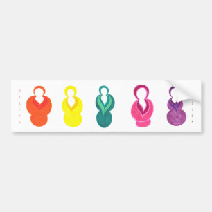 Russian Bright Matryoshka Matroishka Matroyshka Bumper Sticker