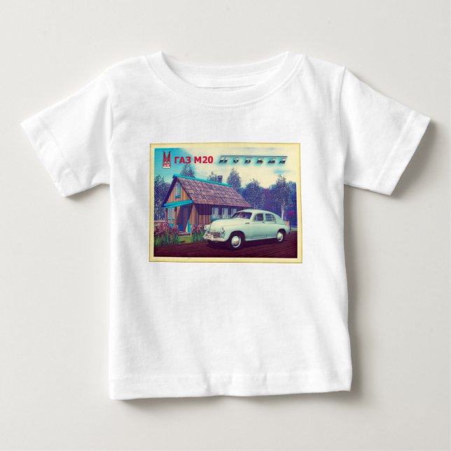 Russian Car And Dacha Baby T-Shirt (Front)