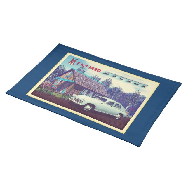 Russian Car And Dacha Placemat (On Table)