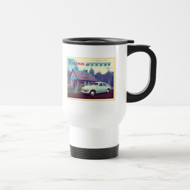 Russian Car And Dacha Travel Mug (Right)