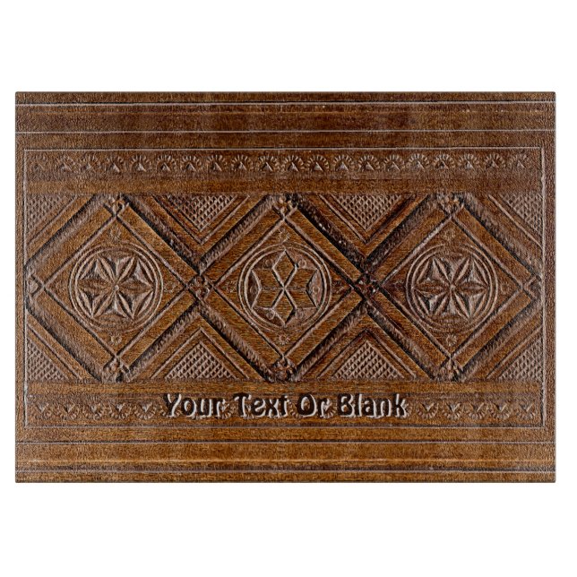 Russian Carved Wood Box Cutting Board (Front)