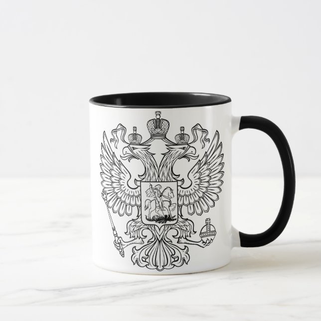 Russian Coat of Arms of The Russian Federation Mug (Right)