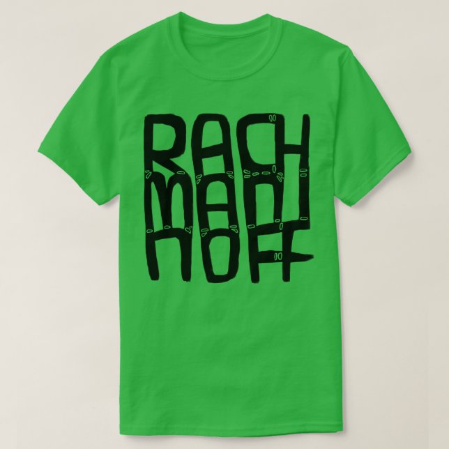 Russian Composer Sergei Rachmaninoff T-Shirt (Design Front)