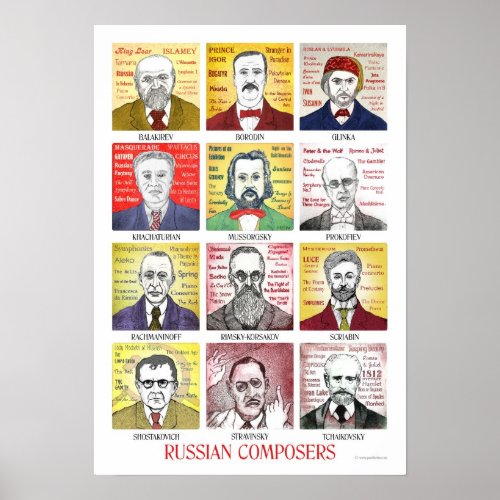 Russian Composers poster