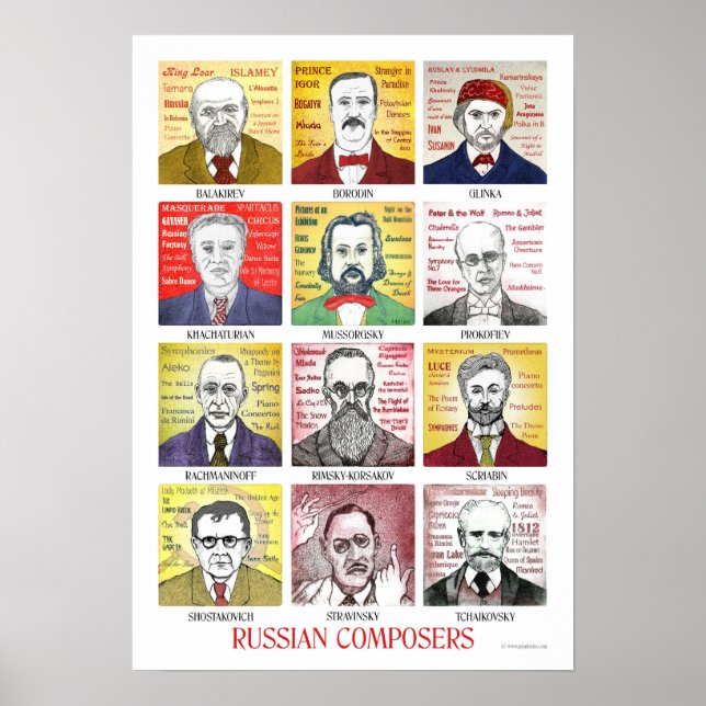Russian Composers poster (Front)