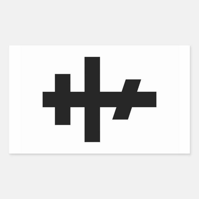 russian cross orthodox church religion god symbol rectangular sticker (Front)