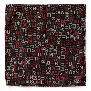 Russian cyrillic script bandana