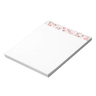 Russian cyrillic script notepad