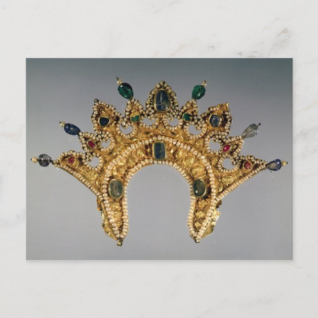 Russian diadem, gold set with pearls postcard (Front)