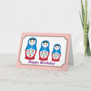 Russian doll Birthday Card
