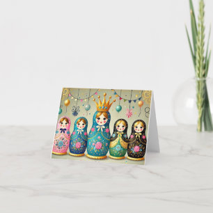 Russian Doll Birthday Card