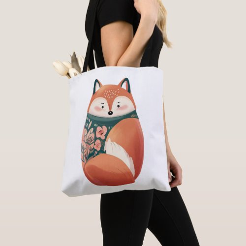 Russian Doll Fox Tote Bag