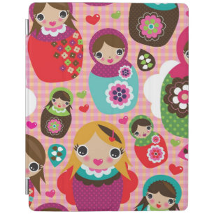 Russian doll illustration background iPad smart cover