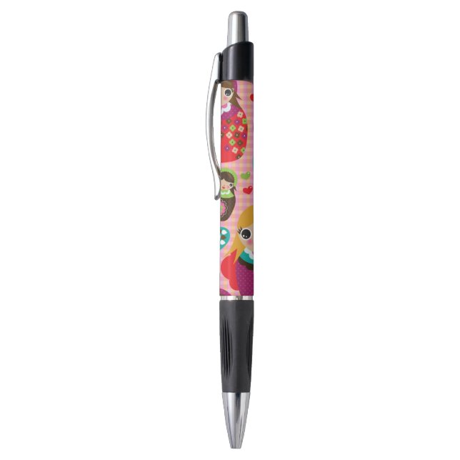 Russian doll illustration background pen (Top (Vertical))