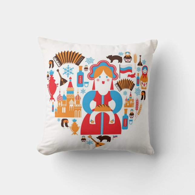 Russian Doll Matryoshka Cushion Cover (Front)