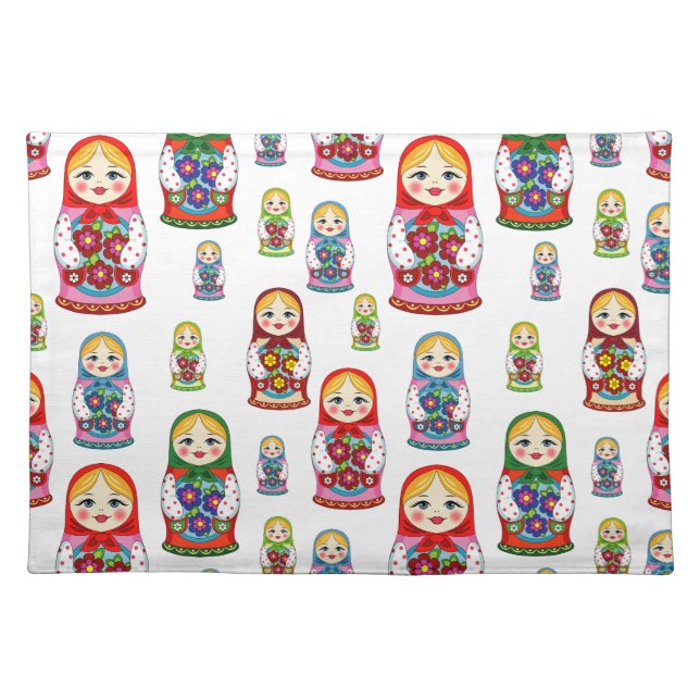 russian dolls cloth placemat (Front)
