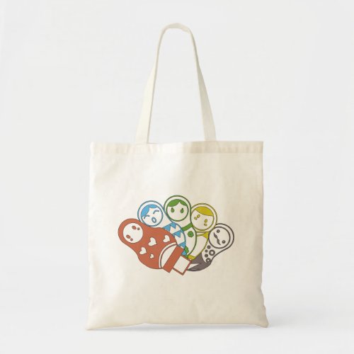 Russian Dolls  Colorful  Tote bag