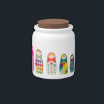 Russian Dolls Cute Jar v2<br><div class="desc">Russian Dolls design by Malobi !</div>
