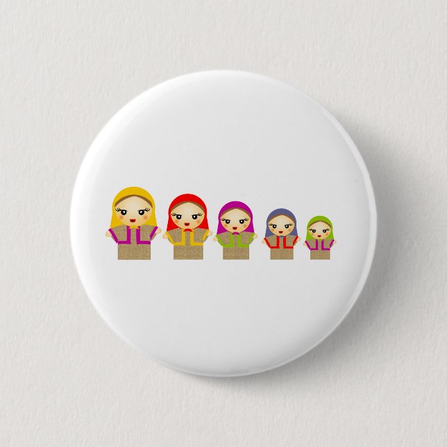 Russian Dolls Pinback Button (Front)