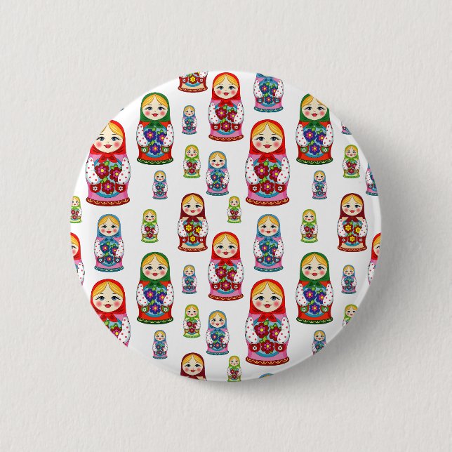 russian dolls pinback button (Front)