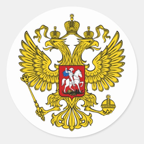 Russian Eagle Classic Round Sticker