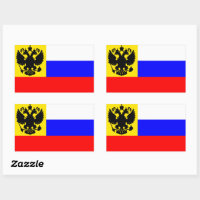 Russia Flag Rectangular Sticker, Zazzle