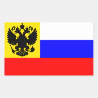 Russia Flag Rectangular Sticker, Zazzle