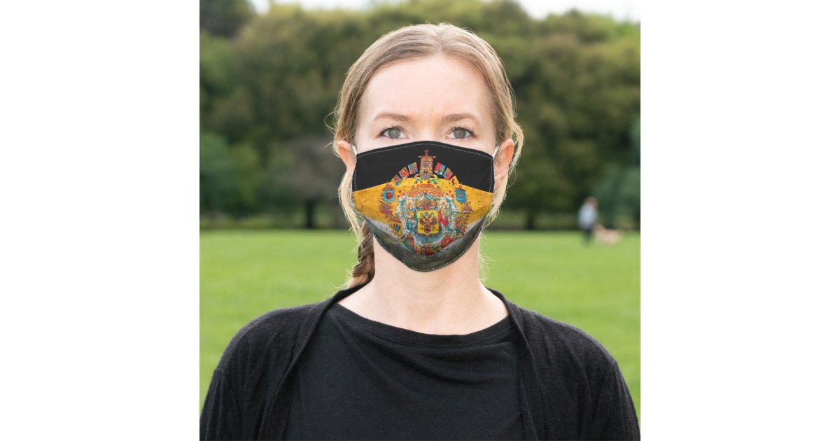 pix Russian Empire Flag Black Yellow White russian empire flag adult cloth face mask zazzle com