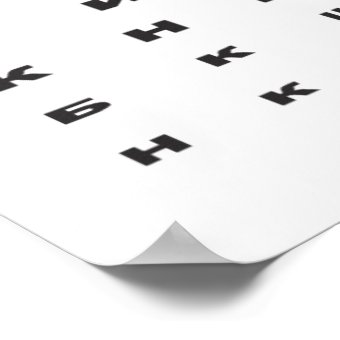 Russian Eye Chart Poster | Zazzle